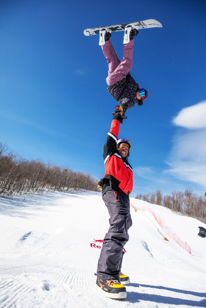 Zeb Powell and Maggie Leon, Red Bull Slide In Tour, Stratton Mountain